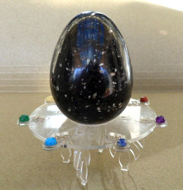 Black & White Spotted Jasper Egg 