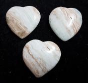 Rare Polished Caribbean Blue Calcite Heart