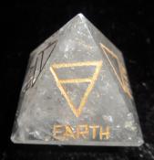 Four (4) Element Clear Quartz Pyramid