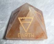 Four (4) Element Peach Aventurine Pyramid