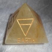 Four (4) Element Yellow Aventurine Pyramid